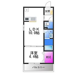 ARCA弥刀駅前 1LDKの間取図画像
