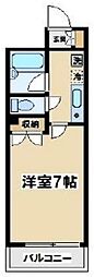 サン・パラッツオ参番館 1Kの間取図画像