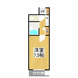 ビラ・アモーレ 1Kの間取図画像
