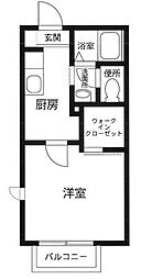 マーマレード 1Kの間取図画像