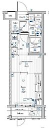 PREMIUMCUBE大岡山DEUX 1DKの間取図画像