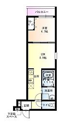 フジパレス鴫野東イースト 1LDKの間取図画像