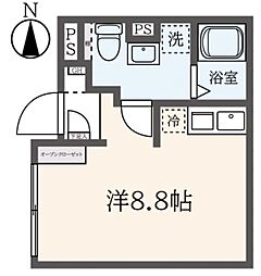 ａ　ＬＡＴＯ　日暮里 4階ワンルームの間取り