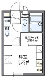 レオパレスラ・メゾン三郷 1Kの間取図画像