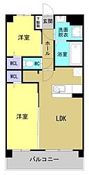 (仮称)Y&M祇園1丁目 2LDKの間取図画像
