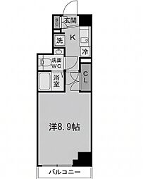 アイル押上ノース 1Kの間取図画像
