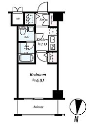 AXAS志村坂上 1Kの間取図画像