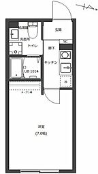D-STYLE川崎II 1Kの間取図画像