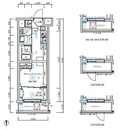 RELUXIA武蔵中原 1DKの間取図画像