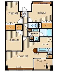 パークハウス杉並和田一丁目 3LDKの間取図画像