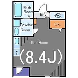 ヒルトップスクエア ワンルームの間取図画像