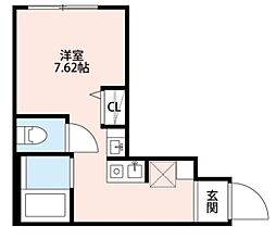 ソレイユ多摩川 ワンルームの間取図画像