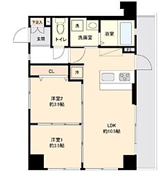ONE ROOF FLAT NISHIWASEDA 5階2LDKの間取り
