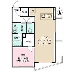 PIENZA中野新橋 1LDKの間取図画像