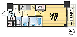 JR東海道・山陽本線 兵庫駅 徒歩8分の賃貸マンション 6階1Kの間取り