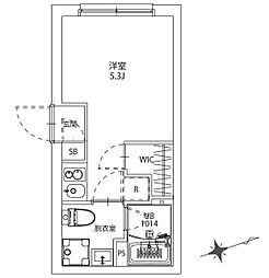 CITY WALK桜台 ワンルームの間取図画像