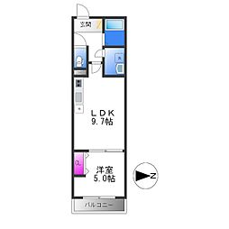 MarkVilla加美 1LDKの間取図画像