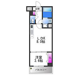 CASAMITO 1LDKの間取図画像