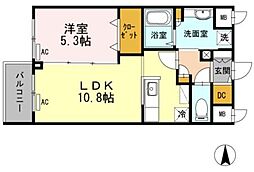 ウェルデンス江古田 1LDKの間取図画像
