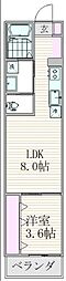 フォーサイト千葉寺 1LDKの間取図画像