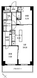 ザ・ケンジントン・レジデンスときわ台 2LDKの間取図画像