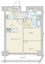 リビオメゾン戸越銀座 2LDKの間取図画像
