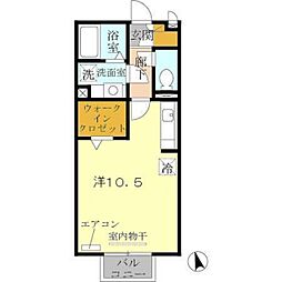 ハイツエンカウンター2 ワンルームの間取図画像