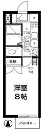 メゾンドラフィーネ 1Kの間取図画像