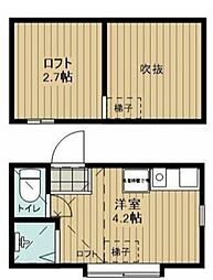 アーバンプレイス沼袋VIIA 2階ワンルームの間取り