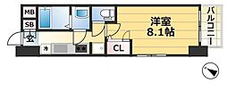 プロシード神戸元町 1Kの間取図画像