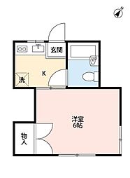 ピュアクール鶴間 1Kの間取図画像