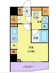 プレール・ドゥーク横濱紅葉坂 1Kの間取図画像