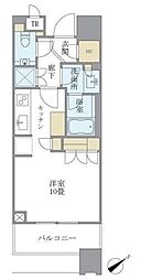 ブリリアタワーズ目黒サウスレジデンス ワンルームの間取図画像