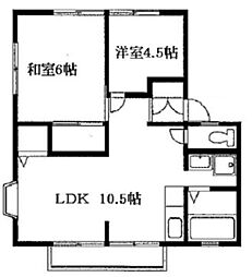 CERA武蔵浦和 2LDKの間取図画像