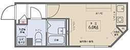 COCOFLAT池袋 1階ワンルームの間取り