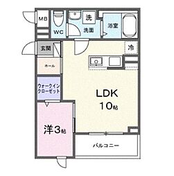 ヒカルサ志木 1LDKの間取図画像