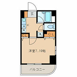 KMコート 1Kの間取図画像