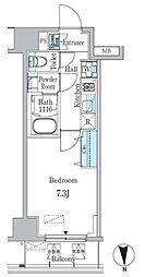 リビオメゾン両国ノース 10階1Kの間取り