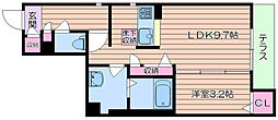 ドルチェ片山 1LDKの間取図画像