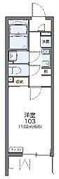 LEONEXT煌めき 1Kの間取図画像