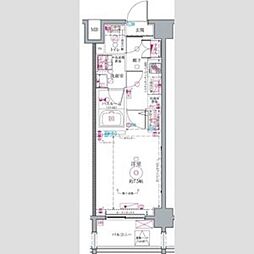 CREVISTA代田橋 1Kの間取図画像