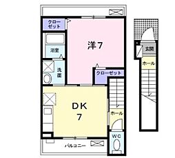 シェノンR 1DKの間取図画像