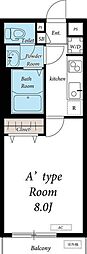リブリ・草加瀬崎 1Kの間取図画像