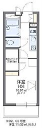 レオパレス宮前平 1Kの間取図画像