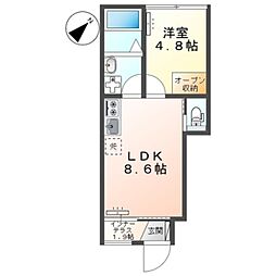セルリアン・カーサ 1LDKの間取図画像