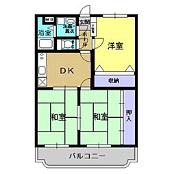 エスポワール和田 3DKの間取図画像