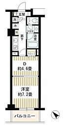 エステージ六義園 2階1DKの間取り