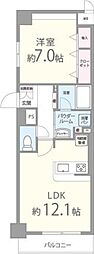 ディアコート新発田 1LDKの間取図画像