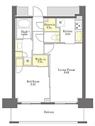 プライムメゾン浅草橋 9階1LDKの間取り