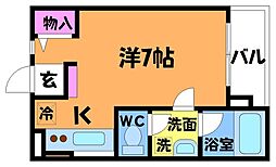 ファーストレジデンス ワンルームの間取図画像
